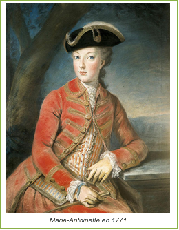Zone de texte:  Marie-Antoinette en 1771