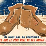 «  Ils n’ont pas de cheminée… » Affiche de 1939 faisant appel aux dons en nature ou en espèces pour le Noël des prisonniers.